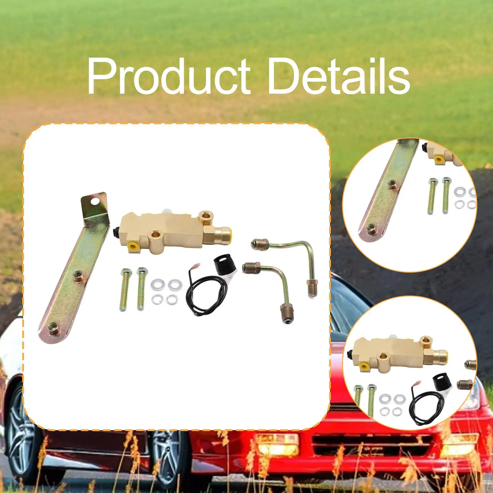 

Car Brake Proportioning Valve Metal Kit with Bleeder Tool for Master Cylinder Disc Drum System and Classic Car Use