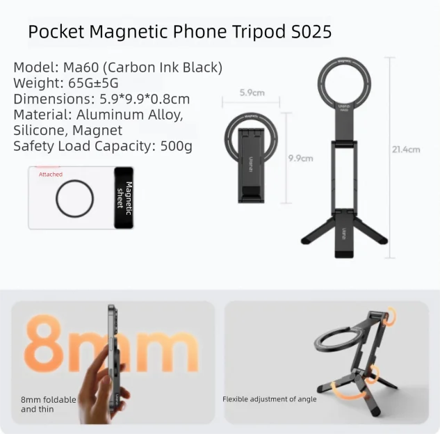 Ulanzi | Magnetic Magsafe Compatible Phone Stand 17 Units