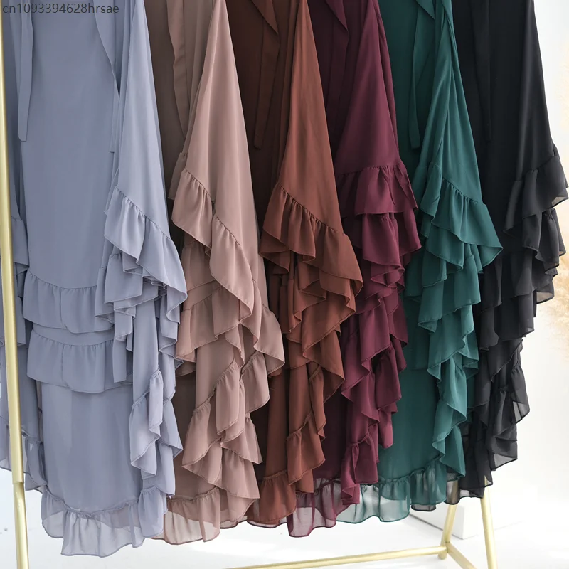 Women Ramadan Muslim Prayer Pullover Hijab Double Layer Head Scarf Headwraps Femme Musulman Shawl Wrap Islamic Scarf