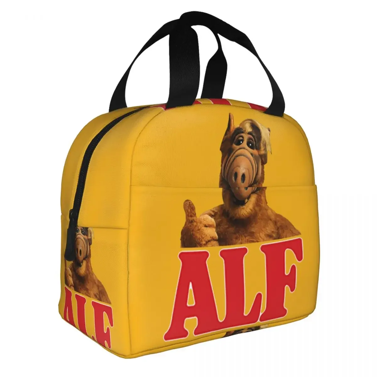 Alf-女性と子供のための断熱ランチバッグ、クーラートバッグ、エイリアン、ライフフォーム、ランチボックス、学校、仕事、ピクニック、食べ物