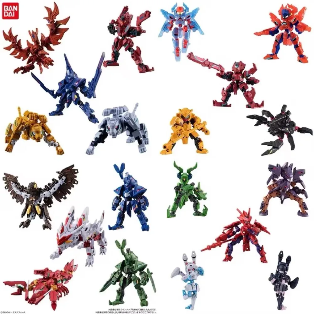 

5pcs Japanese Bandai Genuine Scale Model ANIMAGEAR Animal Shape-shifting Robot Anime Peripheral Character Action Figure 8CM Toys