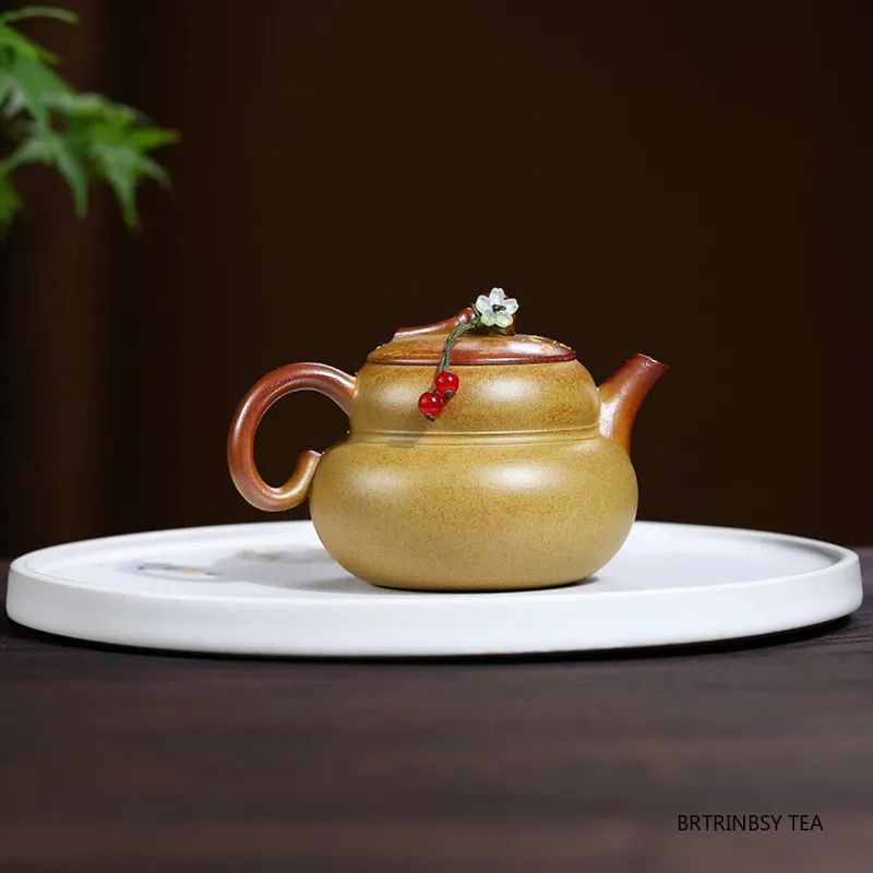 170ml Handmade Yixing Purple Clay Teapot Fish pattern Zisha Tea Pot Tradition gourd shape Kettle Chinese Household Teaware