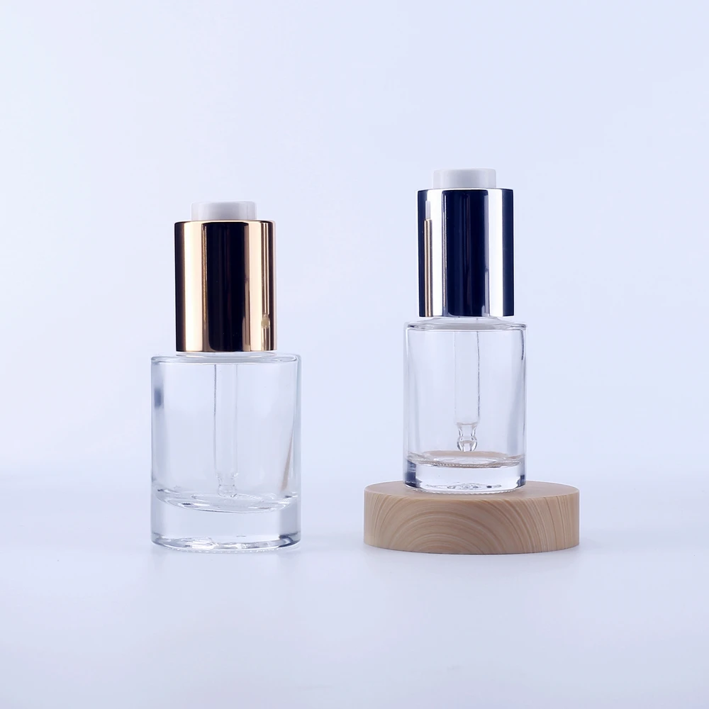 

200PCS 15ML 30ML 50ML Clear Glass Dropper Bottle Fillable Empty Cosmetic Packaging Container Vials Essential Oil Bottles