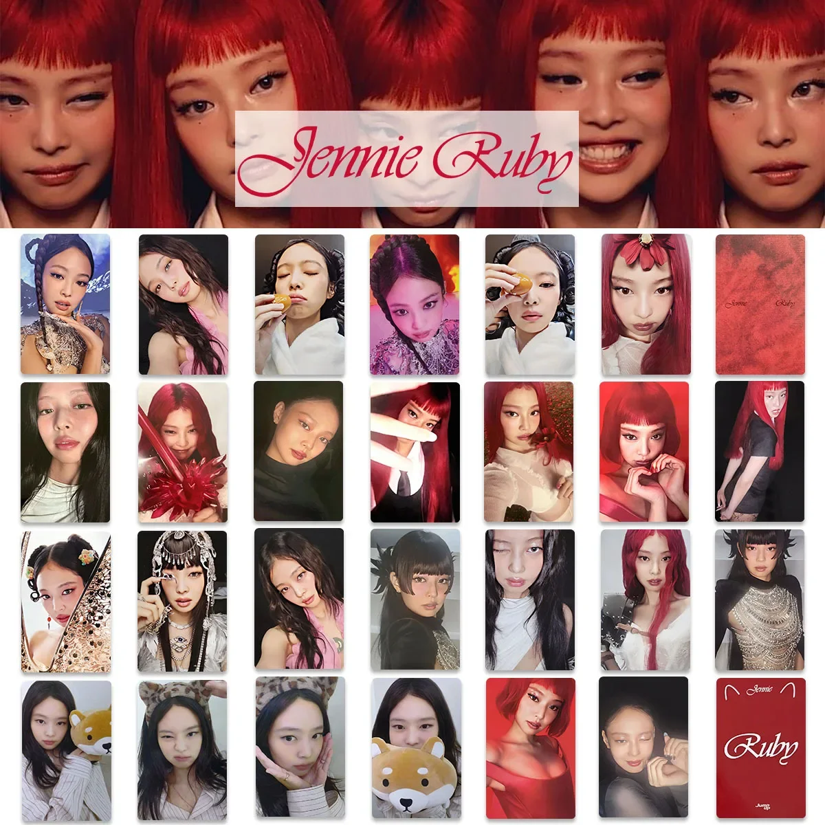 

KPOP JENNIE New SOLO Album PhotoCard LIKE JENNIE RUBY Album MAKESTAR Zen Ver. Photocards Everline AM Fans Collection Gift