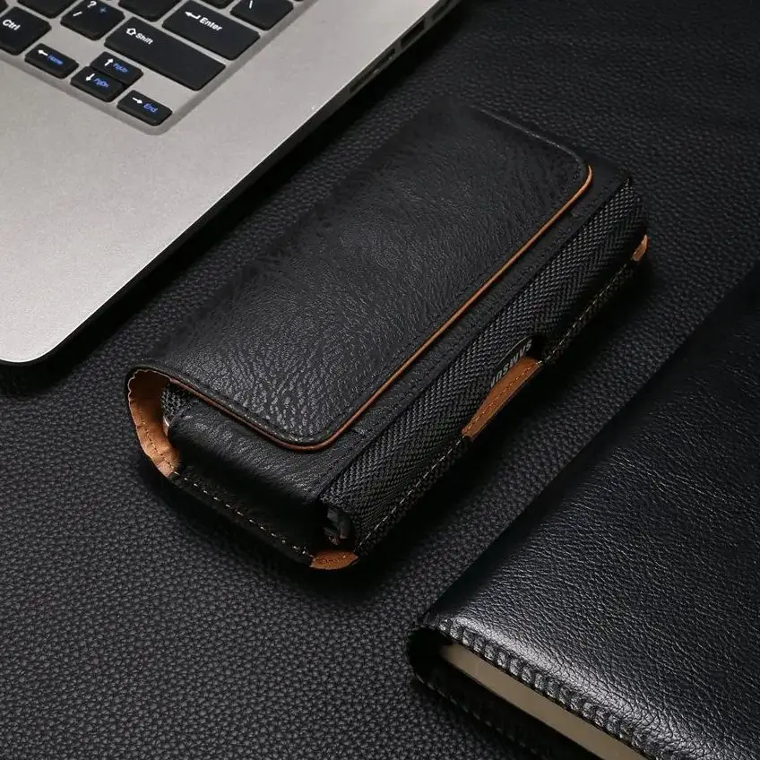 Universal Retro Leather Belt Clip Holster Case for Samsung Galaxy Z Fold 3 4 5 Zfold Magnetic Waist Bag Phone Pouch Cover