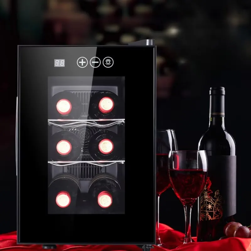 6 Bottles of Wine Refrigerator Cooler Semiconductor with Humidity and Temperature Control Party