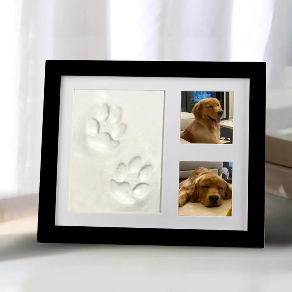 Baby Handprint Footprint Photo Frame with Ink Pad Newborn Infant Baby Hand Foot Print Impression Picture Frame New Mom Keepsake