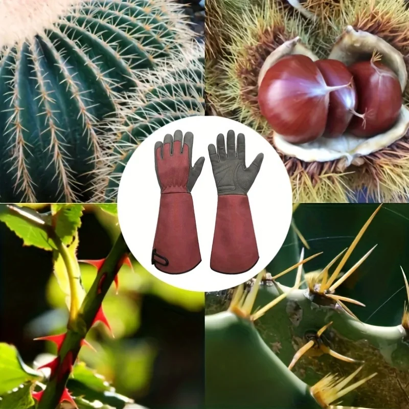 

Садовые перчатки с защитой от шипов для женщин, длинные мужские садовые перчатки для обрезки роз с сенсорным экраном, дышащие, для работы