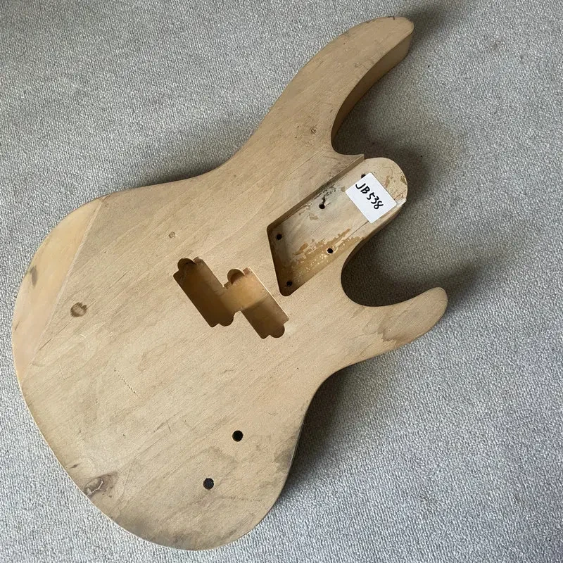 JB538 Natural Color Right Hand PB Electric Guitar Bass Body 4 Or 5 String Solid Wood Replace and DIY Parts No Paints Unfinished