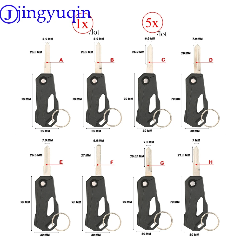 jingyuqin Motorcycle Modified Folding Key Shell For Honda Yamaha Suzuki Pulsar Hero PIAGGIO BMW HARLEY DUCATI Bombardier Triumph