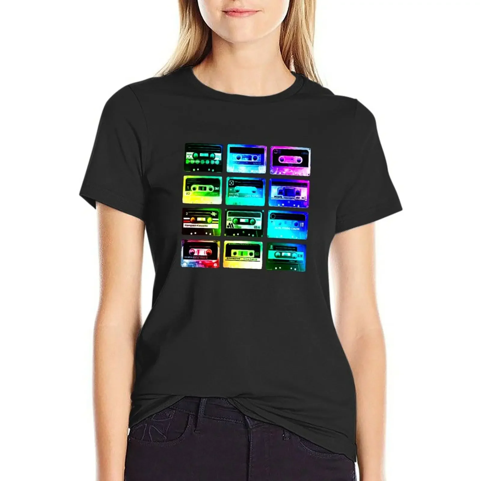 

Cassettes T-Shirt female new edition summer clothes t-shirt dress for Women plus size sexy