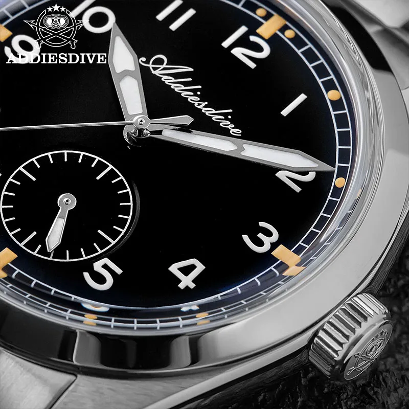 

ADDIESDIVE 36mm New Quartz Watch Men Luxury VH60 Domed Glass AR Coated Luminous 100m Waterproof 316L Stainless Steel Wristwatch