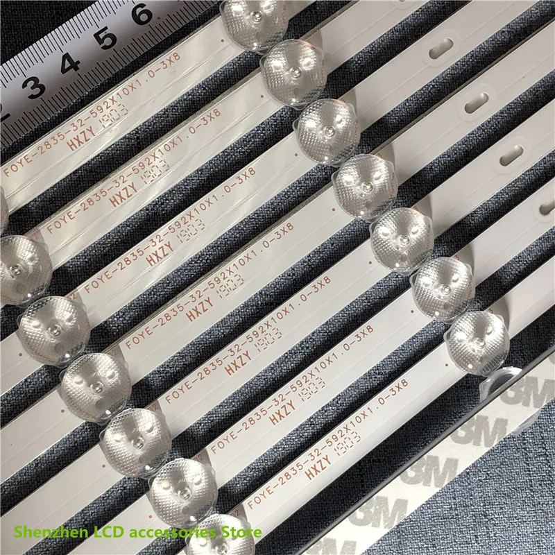 ل هيسنس كونكا هاير 32 بوصة شريط إضاءة قاعدة لوحة 8 مصباح LCD إضاءة خلفية للتلفاز قطاع 59 سنتيمتر 6 فولت 100% جديد