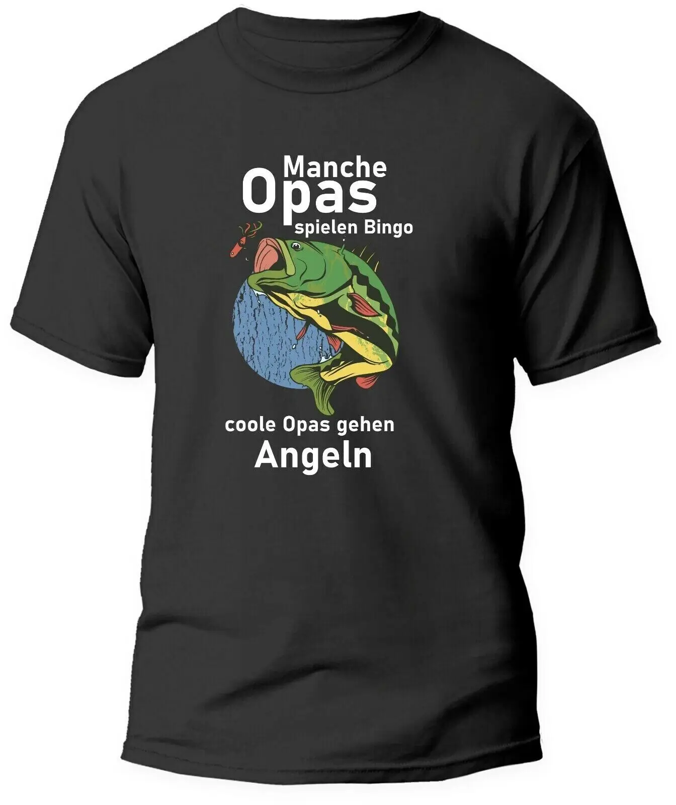 Opa Angler TShirt Coole Opas Angeln Geschenk Fischen Fischer Spruch Lustig Men's 100% Cotton Casual Tshirts Loose Top Size S-3XL