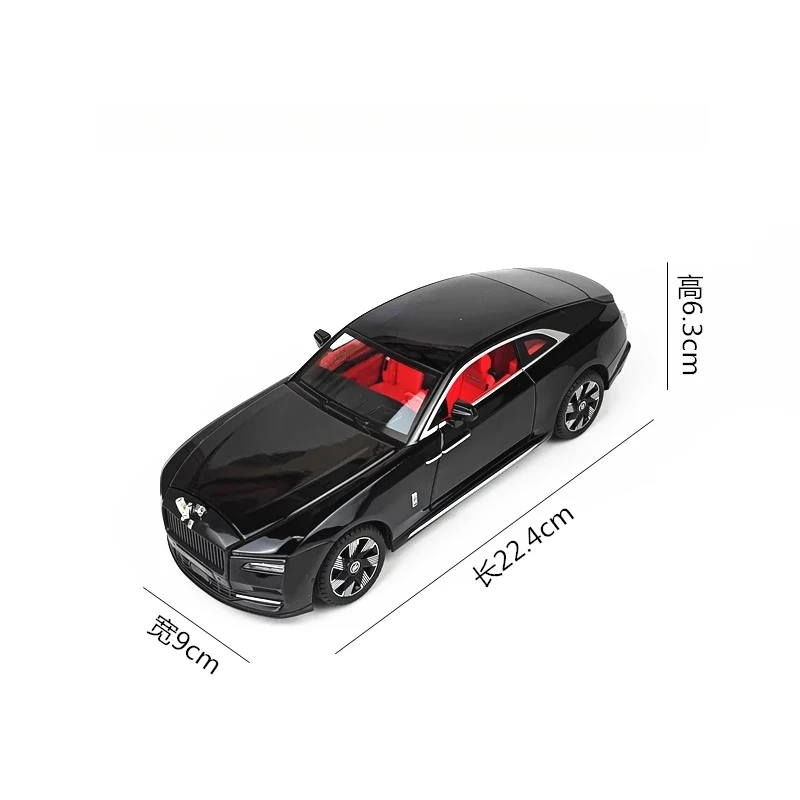1:24 1:24 Rolls-Royce SPECTRE alliage moulé sous pression modèle de voiture jouet Limousine retirer son lumière avancée jouets décoratifs pour garçon cadeau