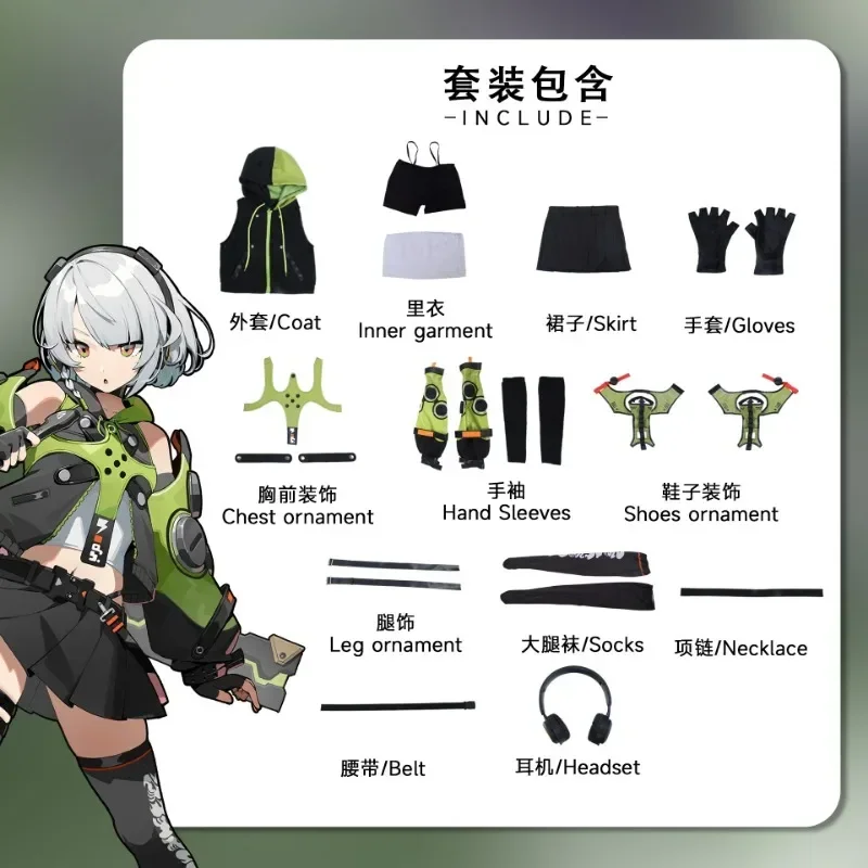 Zenless Zone Zero Anby Demara Cosplay Costumes Clothing Two-dimensional Game Roleplay Cos Clothing Wig image 6
