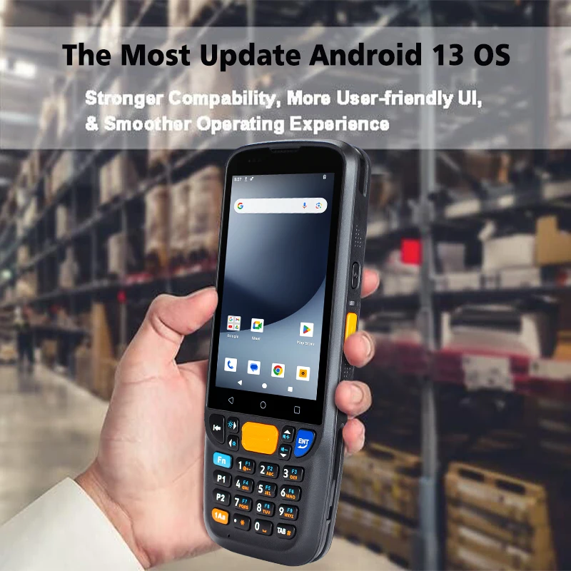 PDA MC-405 Android 11 4+64GB 13MPカメラ 5000mAhモバイルコンピュータ Android QRコード バーコードスキャナー 耐衝撃性PDA 充電ベース付き