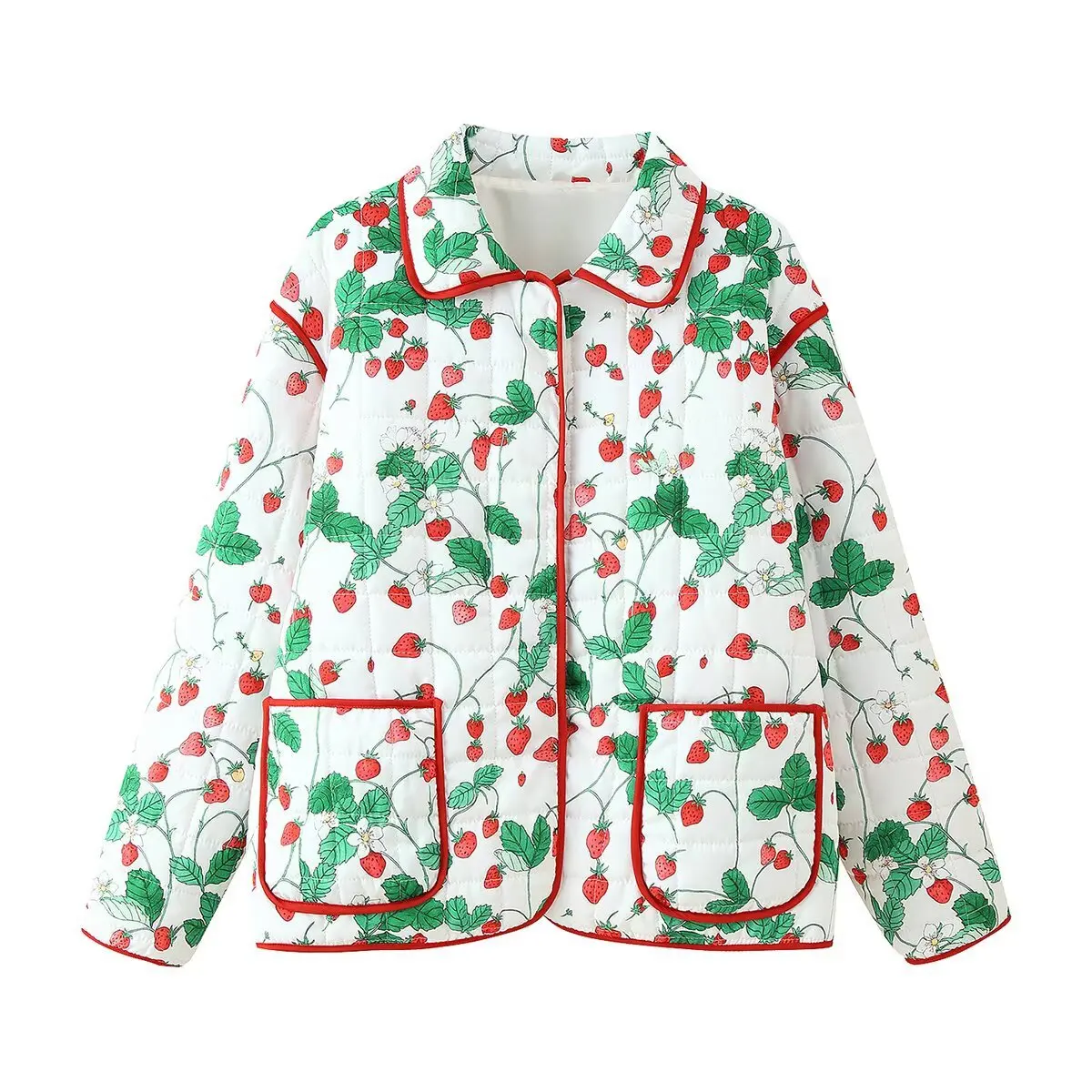 

Woman's Floral Printed Jacket Loose Lapel Single-breasted Wide-sleeved Jacket Casual Versatile Early Autumn Female Chic Top