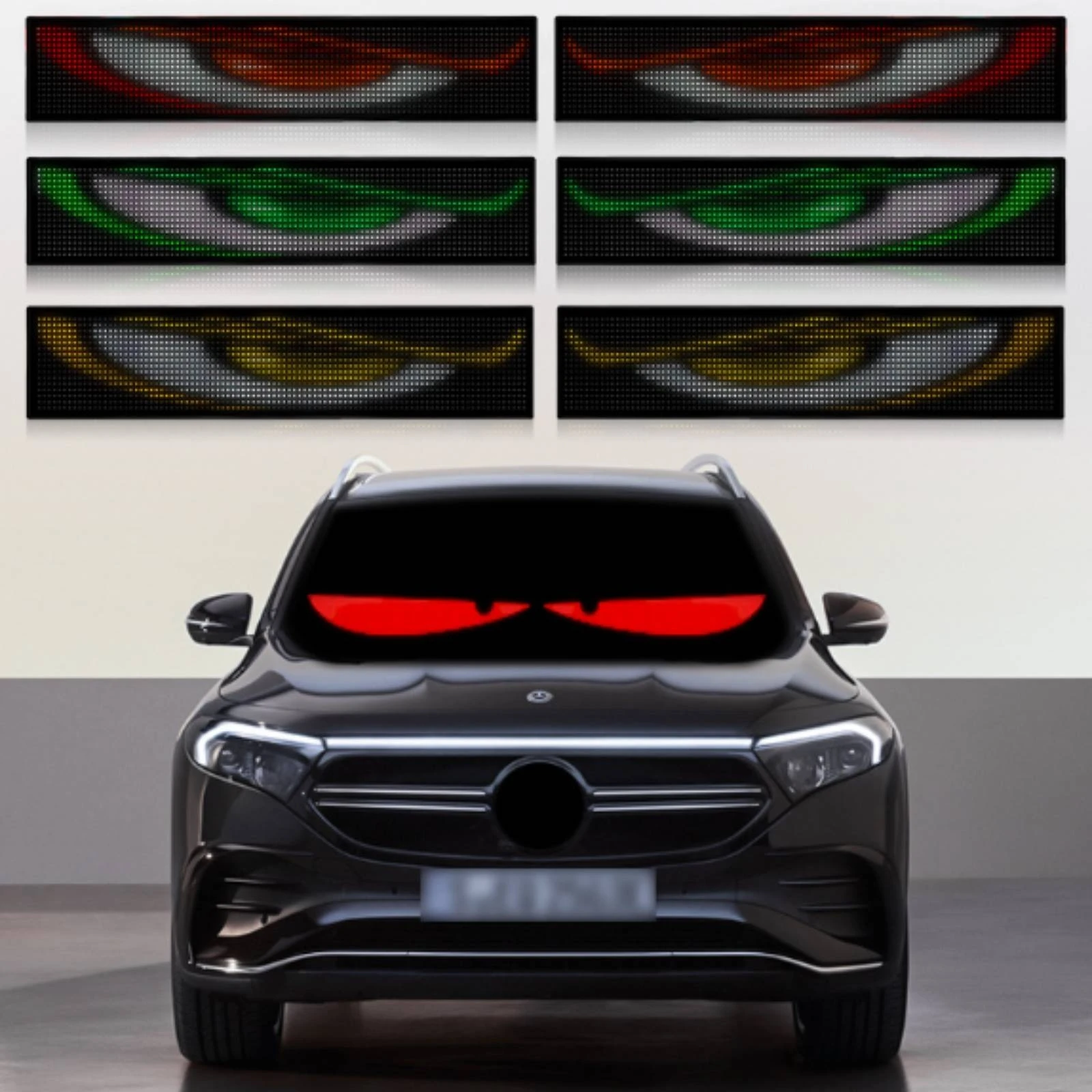 LED Matrix Panel with Wireless Controller Control App-Controlled Car Eye Display Display Flexible LED Panel Curved Devil Eyes