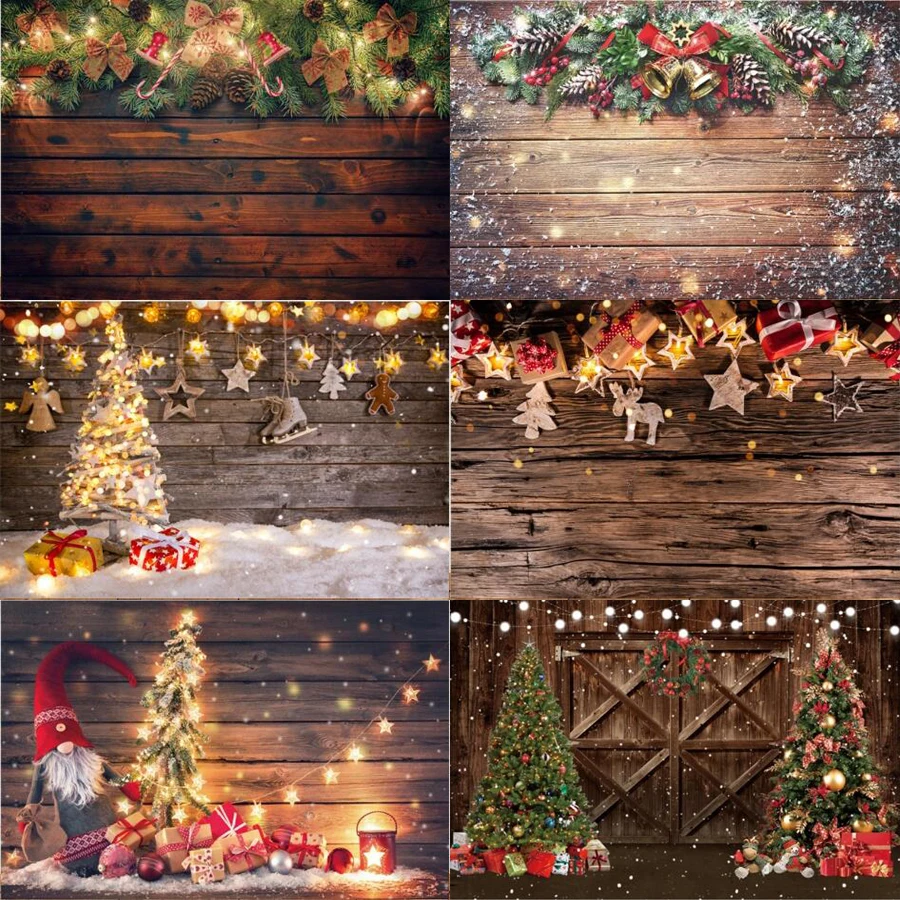 

Glitter Wood Board Christmas Party Decor Photography Backdrop Baby Portrait Background Photocall Banner Poster Prop Photo Studio