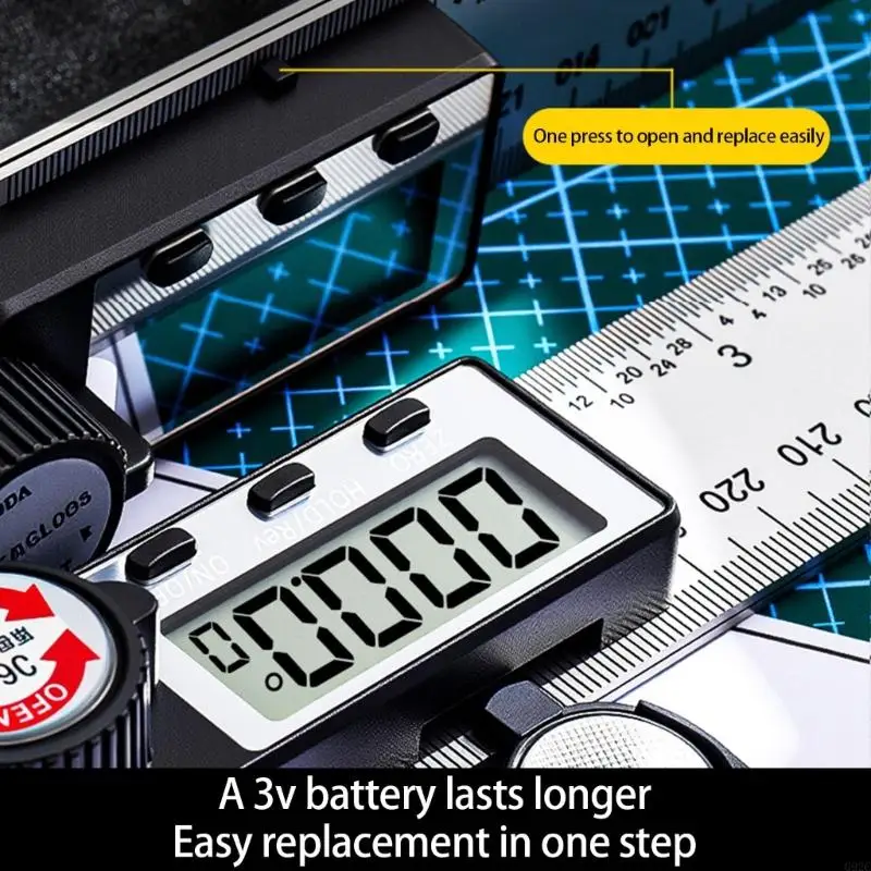 

G92C 200 мм цифровые линейки углов 0 двойная шкала измерения 360 градусов для использования в мастерской