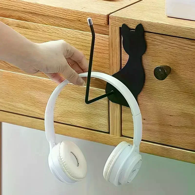 

Держатель для салфеток в форме кошки из нержавеющей стали, самоклеящийся органайзер для ванной и кухни, компактный держатель для туалетной бумаги