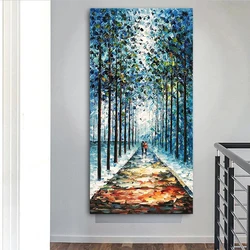 FULLCANG Diy Mosaic Art Romantic Winter Forest Path Large Size Diamond Painting Full Rhinestone Embroidery Kit Home Decor FG2130