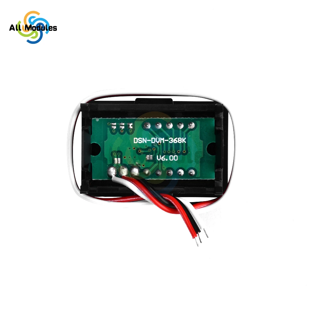 Mini probador de voltímetro de 0,36 pulgadas CC 0-100V, 3 bits, pantalla Digital LED roja, Panel medidor de voltaje, voltímetro