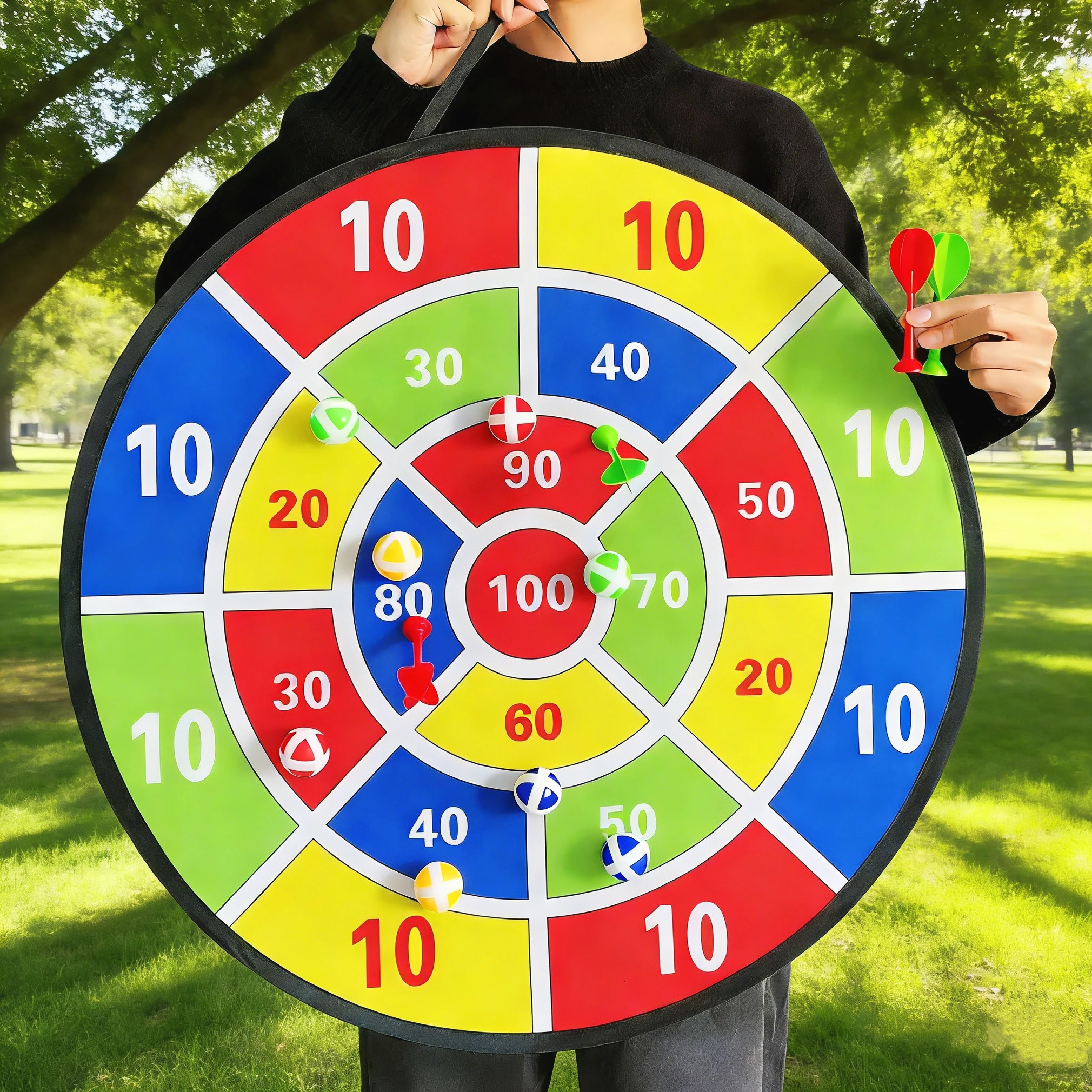 Dart and Dart Ball Toy Set, including 4 darts and 8 balls, family party games, ideal birthday and holiday gifts