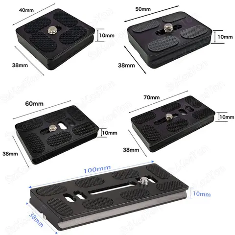 Metal Quick Release Plate with 1/4''-20 Camera Screw Tripod Mount Plate Fits Standard for DSLR Camera Tripod Ball Head