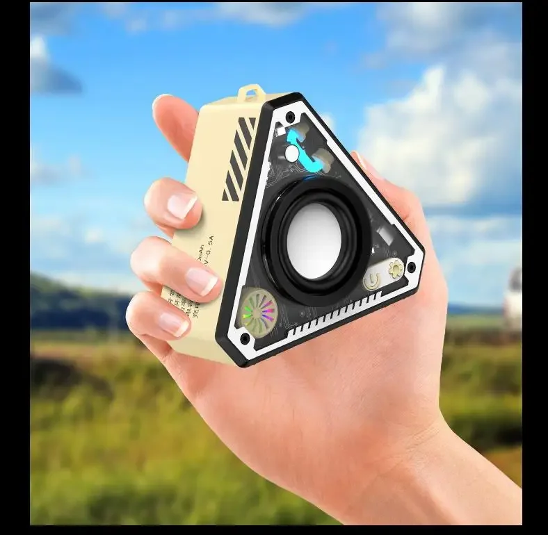 NEW V2 Hot Sale Mecha Style Mini Wireless Bluetooth Speaker Desktop Outdoor Creative Portable Subwoofer Wireless Small Speaker