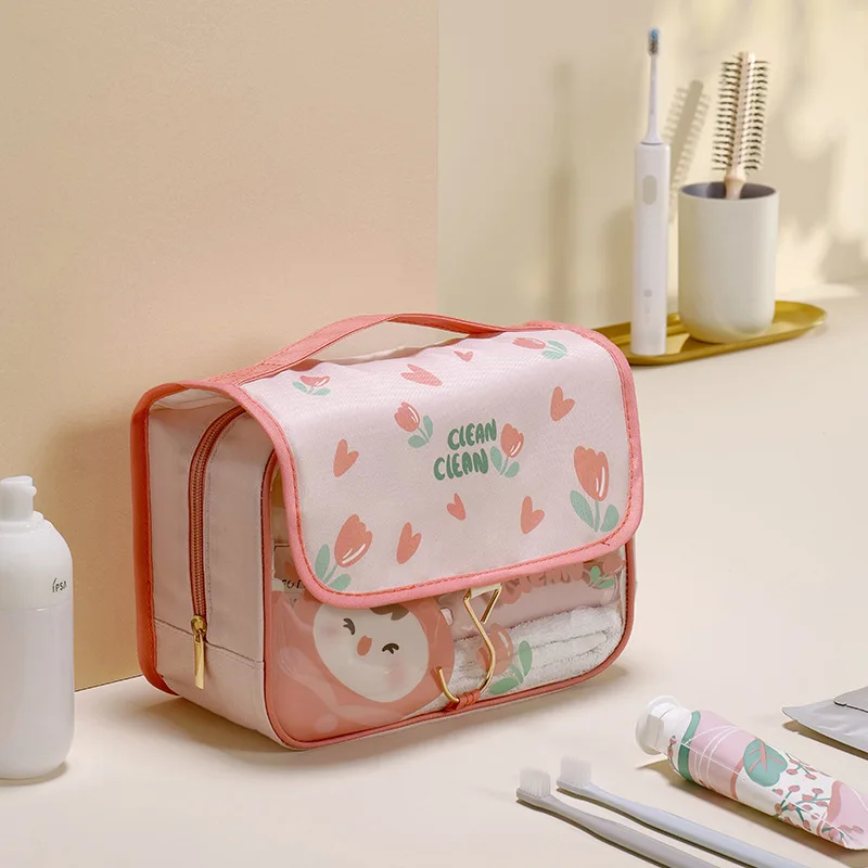 New Anti-splashing Household Cosmetic Bag Large-capacity Business Trip Portable Handbag Wash Storage Bag Waterproof Toilet Bag