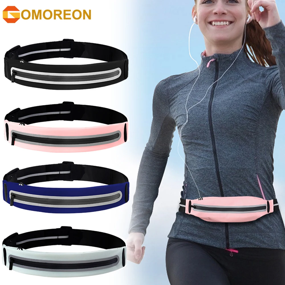 Running Belts for Women Waterproof Fanny Pack Running Waist Pouch Phone holder Adjustable Sports Money Belt with Headphone Port