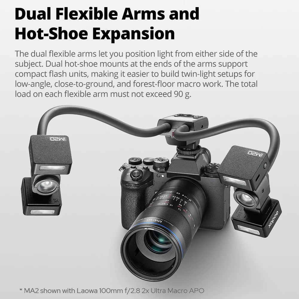 Godox MA2 Flexible Macro Twin Light Compatible with Optional Godox Flashes