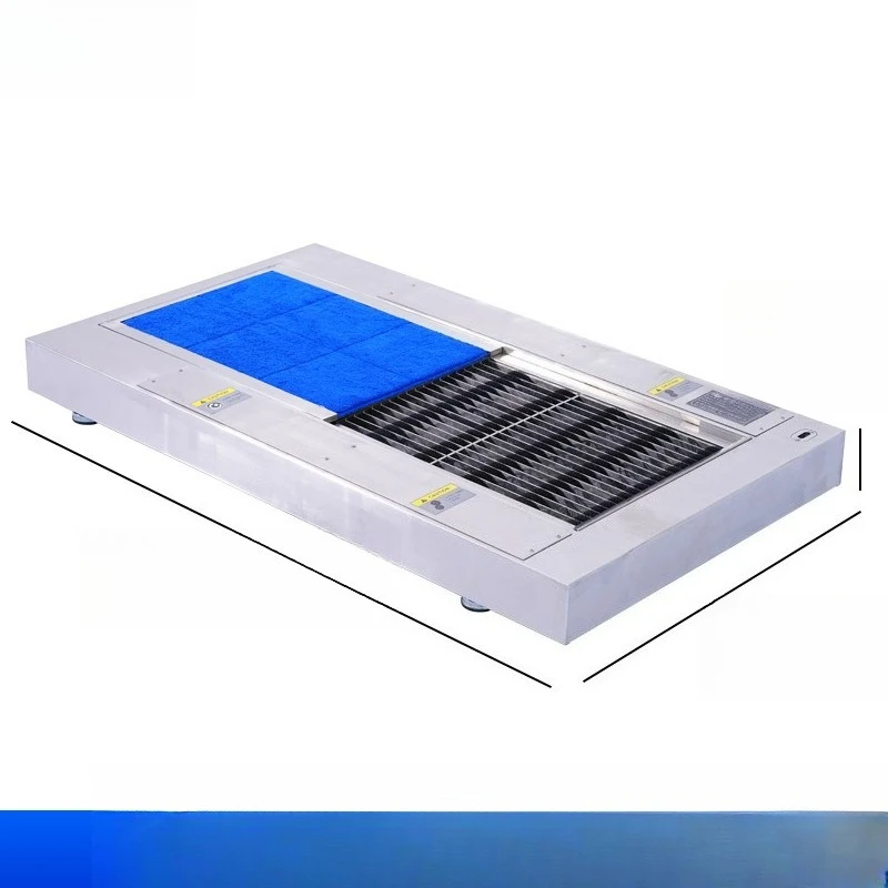 Dust-free workshop air shower room built-in automatic sole cleaner ground dust embedded sole cleaner