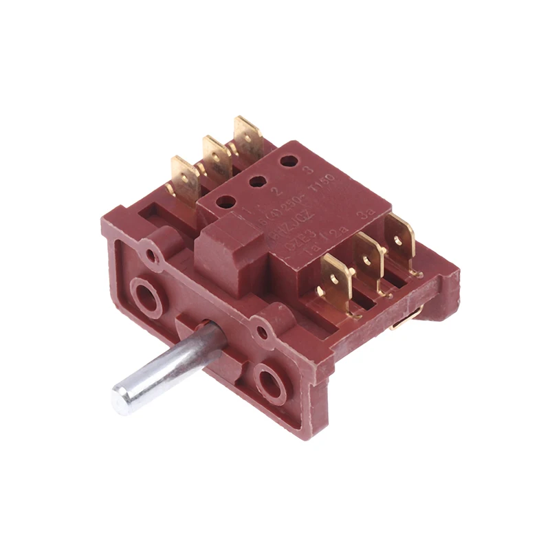 16A T150 AC Oven Switch 4 Gear Position Electric Heater Switch 6Pin Knob Rotary Stove Oven Switch Temperature Control Switch