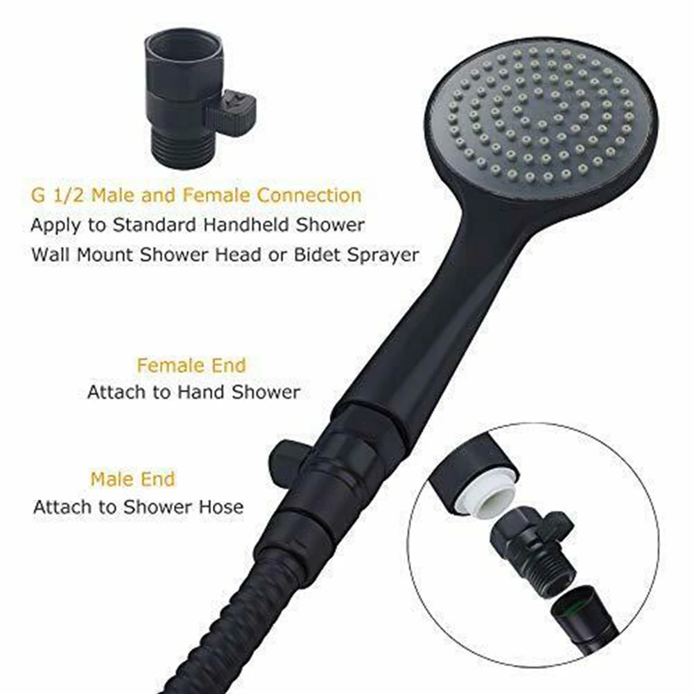 Brass Water Flow Regulator Valve for Shower Use Featuring Full Shut-Off Capability and G1/2 Thread Compatibility