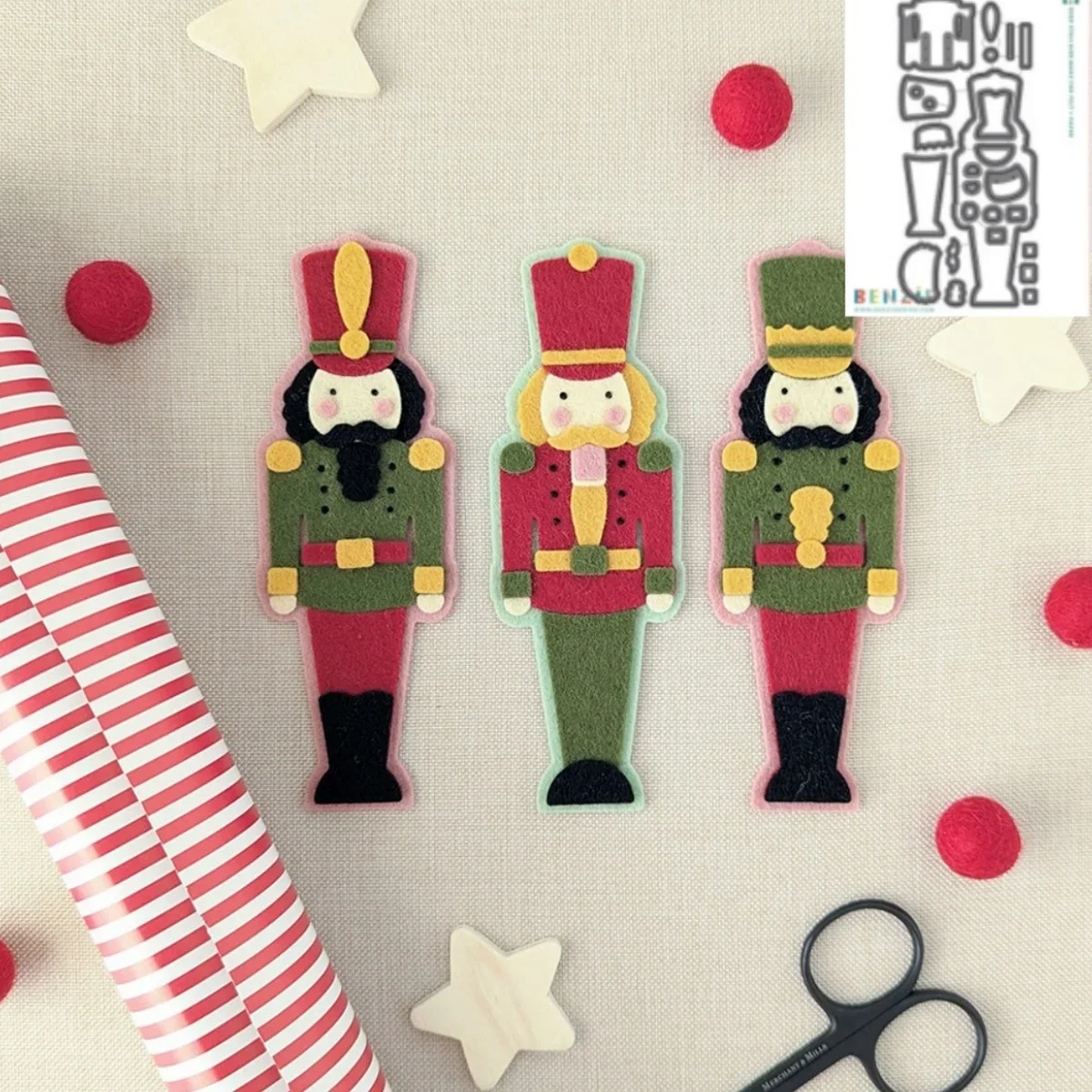 

Christmas Felt Die Nutcracker New Metal Cutting Dies For DIY Scrapbook Craft Decoration Template Supplies Greeting Card