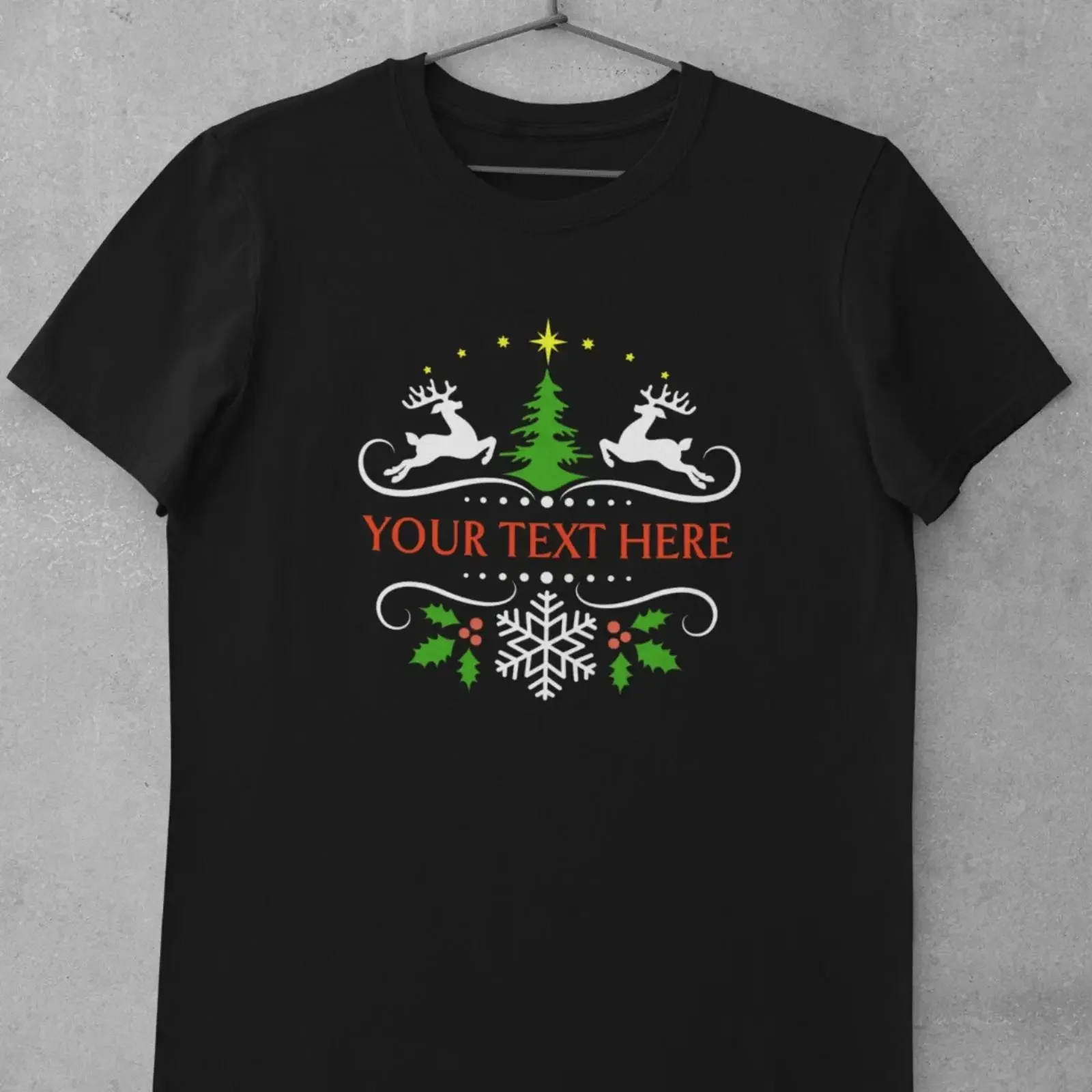 Personalisiertes T Shirt Weihnachten Familie Kinder Mädchen Geschenk Mama Papa Boxen Tag 7 vintage Washed Slightly Breathable