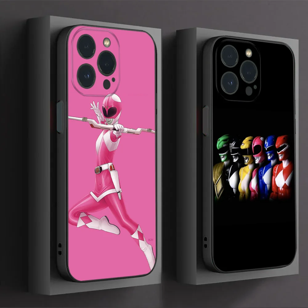 P-PowerS-COOL R-RangerS Phone Case  For iPhone16 15 14 13 12 Mini 11 Pro XS Max X XR SE5 6 7 8 Plus Soft Silicone Cover