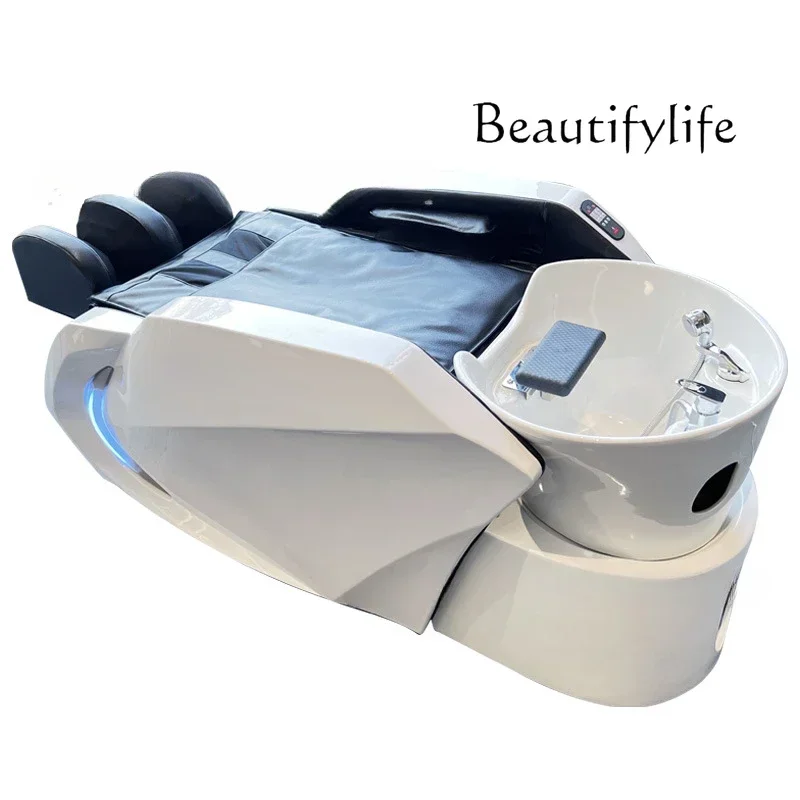 X High-End Automatic Barber Shop For Hair Salon With Fumigation Water Circulation Head Treatment Bed