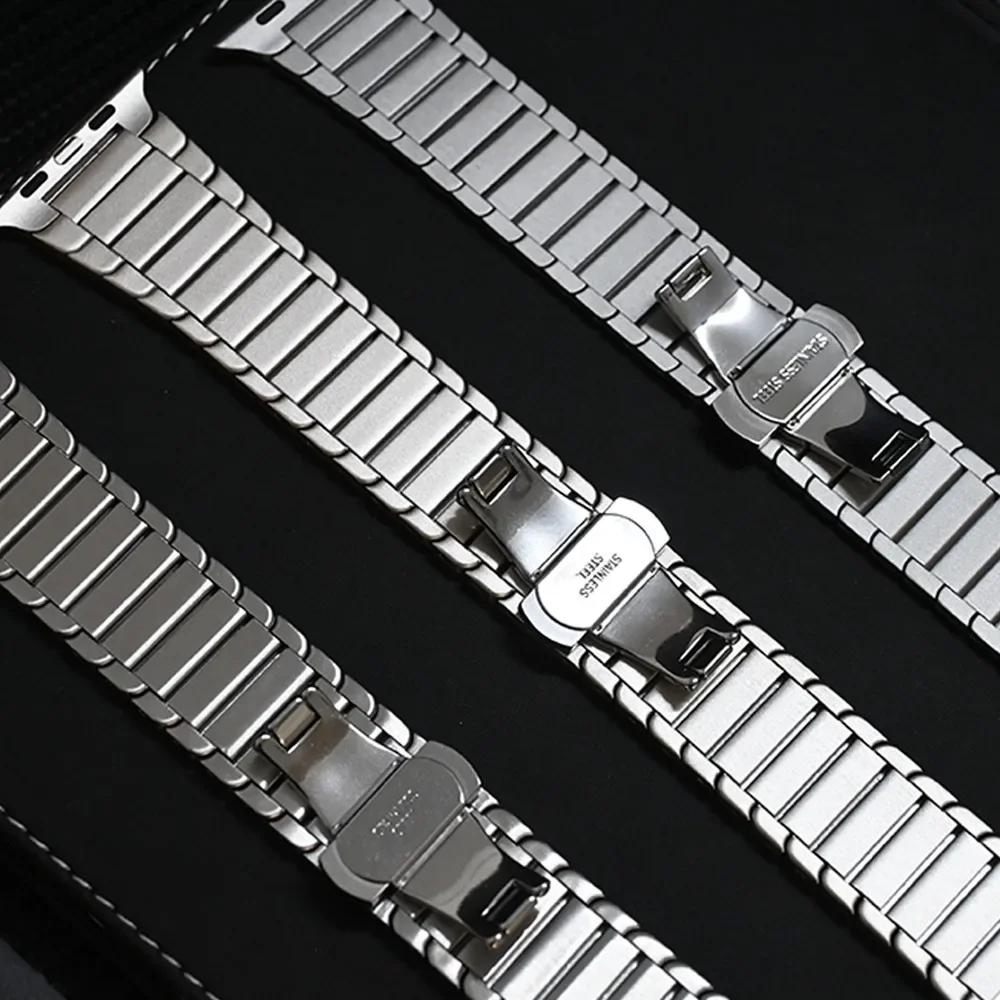Stahl-Uhrenarmband für Apple Watch Ultra 2 49mm/10 9 8 7 46mm 42mm 45mm 41mm für IWatch Series 6 5 4 3 SE 44mm 38mm Armband – Detail 4