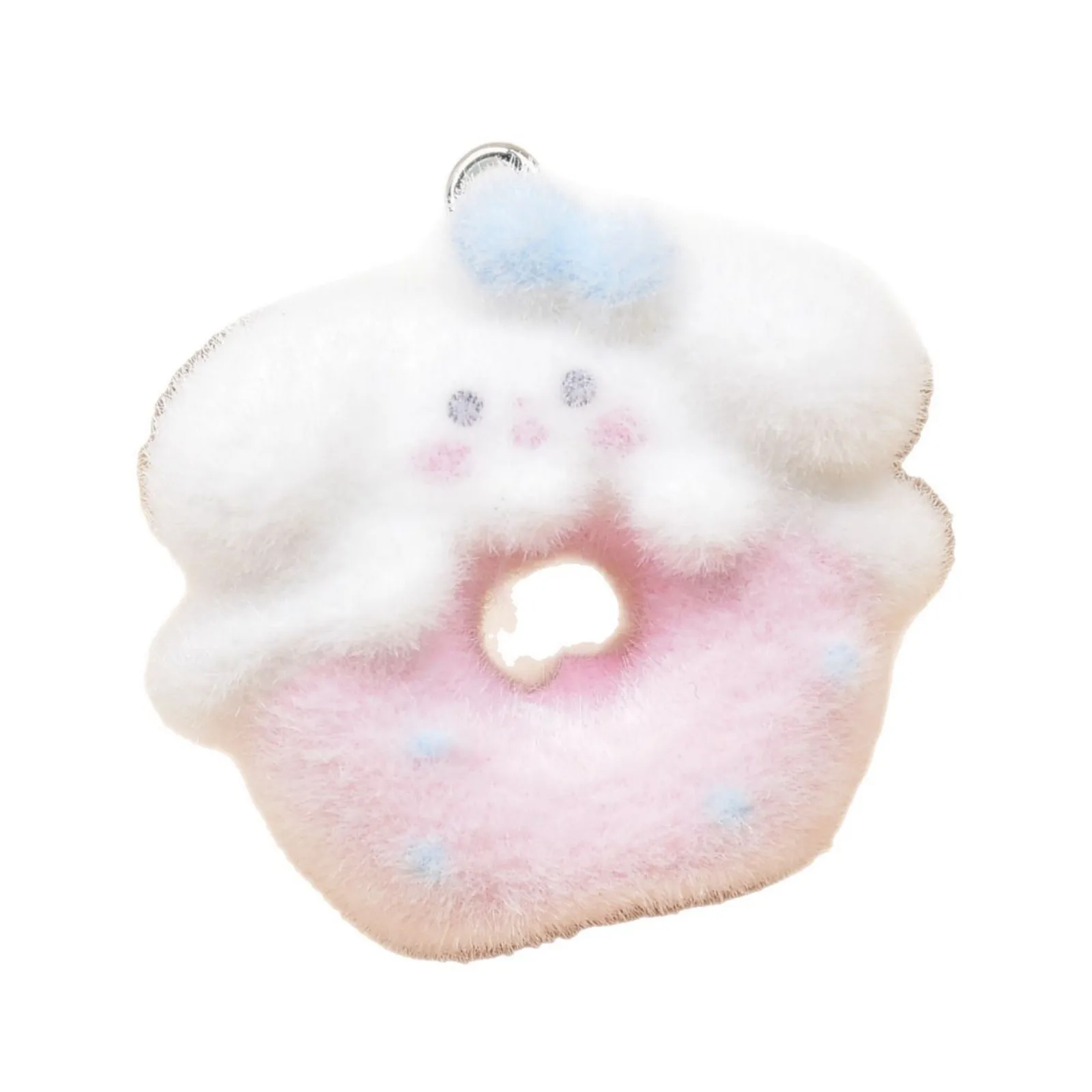 20Pcs 3D Cute Flocking puppy Resin Charms Mini Cartoon Animal Pendant For Keychain Earring DIY Crafts Jewelry Make fittings