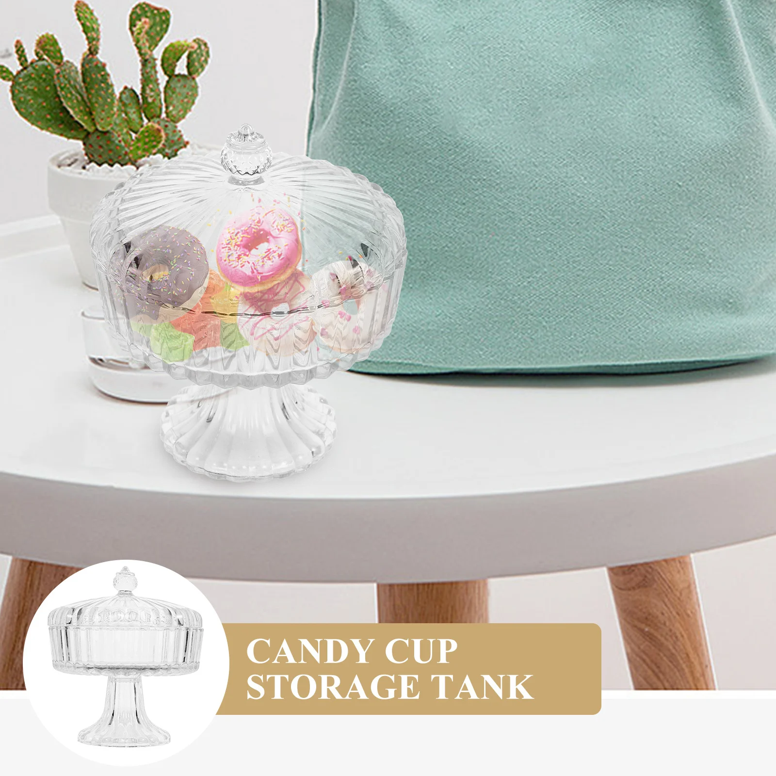 

Luxury Glass Jewelry Box Desktop Storage Jar Clear Organizer for Rings Necklaces Earrings Candy Holder Wedding Gift Decoration