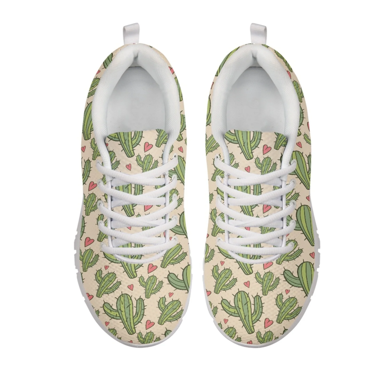 Coloranimal Palm Tree Fitness Shoes Mesh & EVA Sole Athletic Shoes Breathable Running Shoes for Women