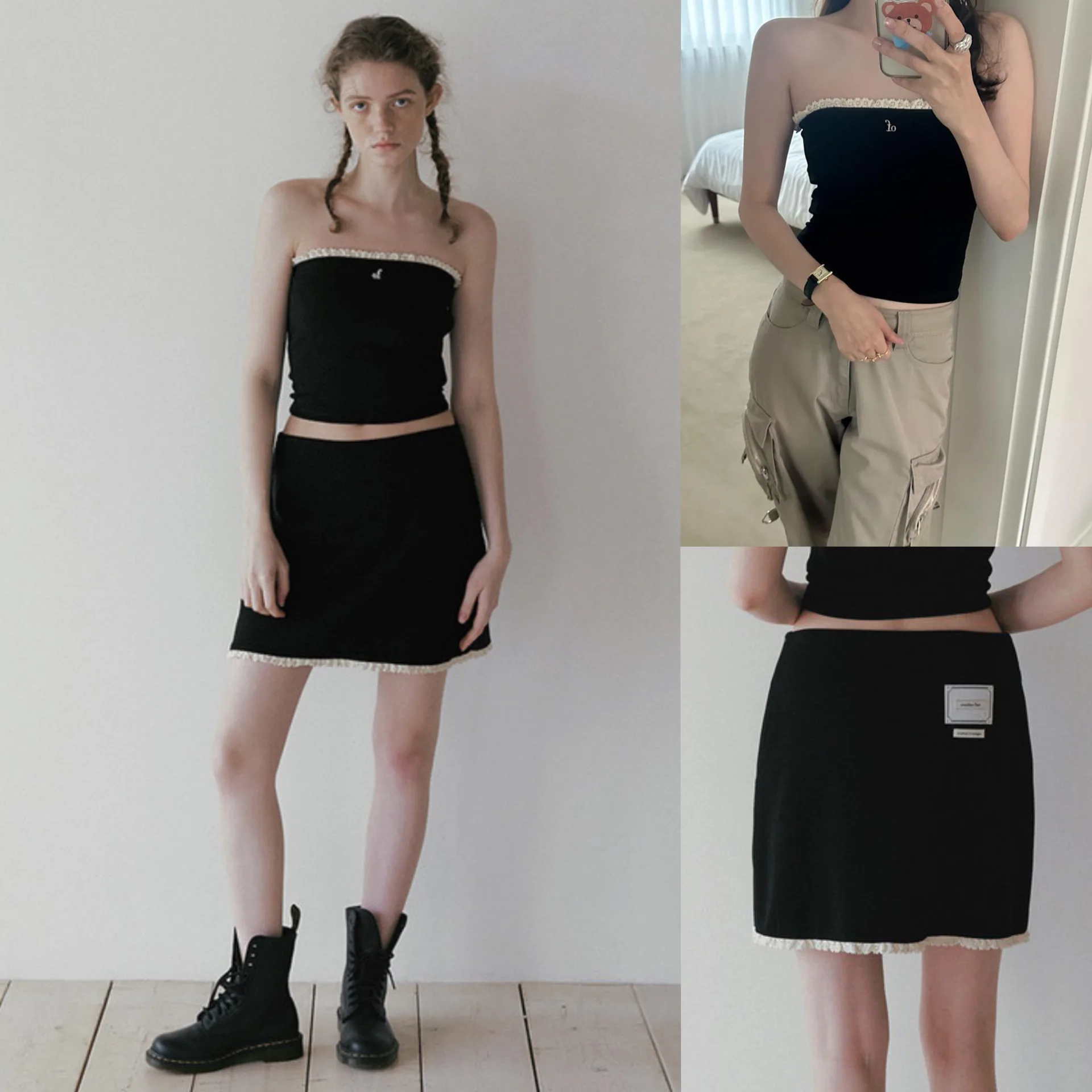 

Flir Горячее летнее нарядное платье с кружевным укороченным топом и юбкой ort с высокой талией Хлопковая повседневная юбка трапециевидной формы Ciwalk Свободного кроя