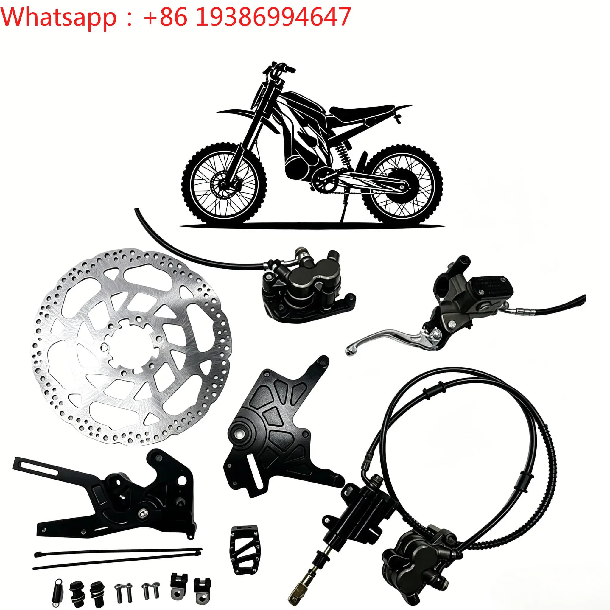 For XYH Stainless Steel Dual Caliper Mount Rear Disc Foot Brake Complete Upgrade Kit for Ultra Bee Light Bee X Talaria X3 MX4