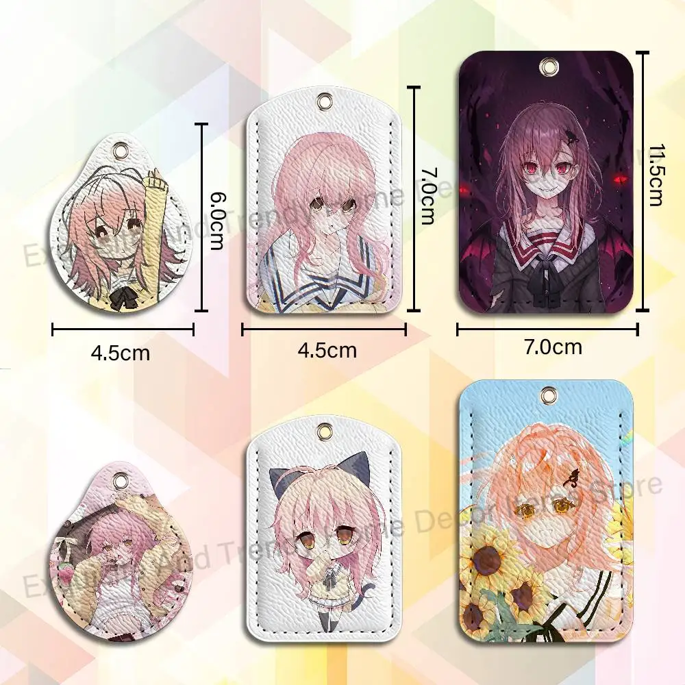 A-Aoi M-Mukou T-Totono Premium PU Leather Card for Daily Use Holder Card Case with Metal Carabiner Customizable Design