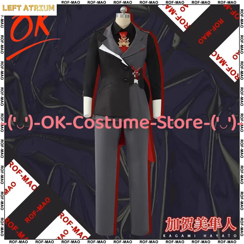 

[Customized Size] NIJISANJI EN ROF-MAO Kagami Hayato Cosplay Costume Anime Character Outfit Halloween Carnival Party Uniform