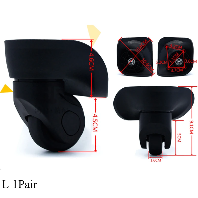 Substituição De Bagagem De Borracha Spinner Rodas Malas Reparação, Hand Spinner Caster, Trolley Parts for Customs Box